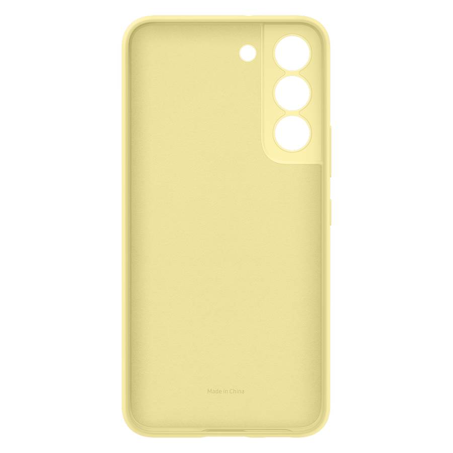 Чехол-накладка Samsung Silicone Cover для Galaxy S22, силикон, желтый