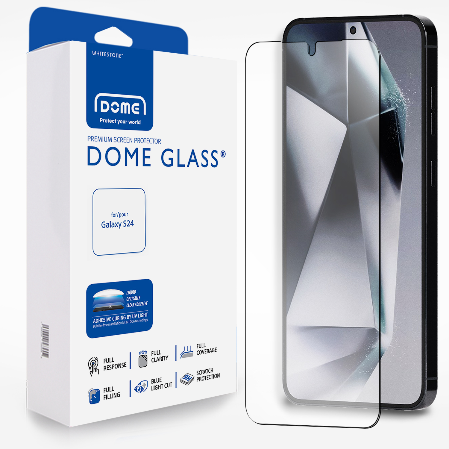 Купить Защитное стекло Whitestone Dome glass 3D для Galaxy S24 : фото ...