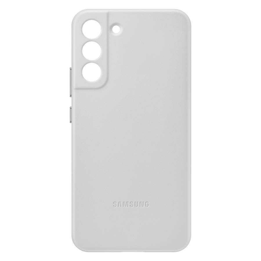 Купить Чехол-накладка Samsung Leather для Galaxy S22+, кожа, серый ...